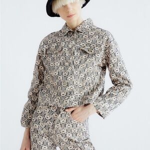 Tach Clothing Triana Denim Jacket - Floral Print